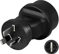 Hama Reiseadapter Australien China Typ I (Adapter für Argentinien, Neuseeland, Papua-Neuguinea, Uruguay) Reisestecker schwarz