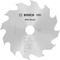 Bosch PRO Wood Kreissägeblatt, 130 x 2.4 x 20 mm Zähnezahl: 12|Außendurchmesser mm: 130|Schnittbreite (b1) mm: 2.4|Stammblattstärke (b2) mm: 1.4