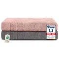 2er Saunahandtuch Set 80x200 cm, Große Saunatücher aus 100% Baumwolle, Sauna ...