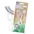 Jack N' Jill Kids Stage 3 Silicone Tooth & Gum Brush, Double-Sided Brush Which Cleans the Whole Mouth, Gentle on Tiny Teeth & Sensitive Gums, Suitable From 2-5 Years