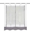Home fashion Schlaufenrollo Längsstreifen, Polyester, Grau, 140 x 120 cm, 1 Einheiten