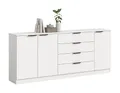 xonox.home – Kommode Kopenhagen 185x80x35 cm in Weiß – Elegante und Moderne Aufbewahrungskommode für das Schlaf- und Wohnzimmer – bietet viel Platz, zeitlos & schick