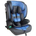 XOMAX LM238 Kindersitz mit ISOFIX I mitwachsend I 9-36 kg, 15 Monate - 12 Jahre, Gruppe 1/2/3 I 5-Punkt-Gurt und 3-Punkt-Gurt I Bezug abnehmbar und waschbar I ECE R129 I anthrazit-blau