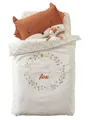 vertbaudet Bettbezug Baby Bettbezug ohne Kissenbezug BLUMENZAUBER, Blumenprint, wendbar, Hotelverschluss