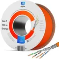hb-digital CAT 7 Kabel Netzwerkkabel max. 1000 MHz S/FTP AWG23 LSZH 100m Orange