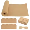Braun Packpapier Kraftpapier Rolle, 30cm x 30 m Packpapier rolle Kraftpapierrolle mit 20 M Schnur 100 Karten, Geschenkpapier Geschenkverpackung Verpackung für Kunsthandwerk Geschenk