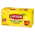 Lipton | Yellow Label | Schwarzer Tee | mit handgepflückten Schwarzteeblättern | pflanzenbasierte, einzeln verpackte Teebeutel | Rainforest-Alliance zertifiziert | 1er Pack | 25 Teebeutel