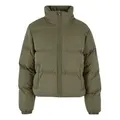 URBAN CLASSICS Winterjacke Urban Classics Damen Ladies Short Peached Puffer Jacket (1-St) grün L (40/42)
