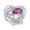 Mutter und Tochter CharmeDamenschmuckCharm-Anhängerin 925 Sterling Silber mit...