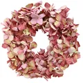 Viana Dekokranz Dekokranz Hortensien Ø30cm Künstlicher Blumenkranz Mauve Rosa