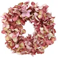 Dekokranz Hortensien Ø30cm Künstlicher Blumenkranz Mauve Rosa, Türkranz