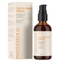 InstaNatural Niacinamid-5% Gesichts-Serum – Anti-Aging Feuchtigkeitsspender mit Vitamin B3. Reduziert das Auftreten von Akne, Pickeln, Falten, feinen Linien, Verfärbungen und Hyperpigmentation – 60 ml
