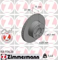 2x Bremsscheibe COAT Z ZIMMERMANN 150.1136.20 für E21 BMW 3er 320 323