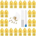 MMOBIEL 24pcs 0.2/0.3/0.4/0.5/0.6/0.8/1.0mm Messing MK8 3D Drucker Düsen Nozzle Extruder