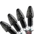 4 x LED Miniblinker Motorrad Blinker Wizzard vorn hinten 2 Paar schwarz kurz 12V