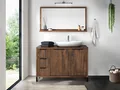 Badmöbel Set Sydney 105cm Holz Pinie 2tlg. Waschtisch Spiegel rustikal Badset