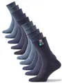 Cotton Prime Basic Socken Herren & Damen Baumwollsocken (10 Paar) Klassische Socken mit Baumwolle, Jeansblue, Gr. 35-38