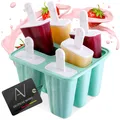 Eisformen aus Silikon 6 Stück Eis am Stiel Formen Wiederverwendbar Eiscreme H...