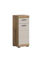 xonox.home - Standschrank Scout 37x88x31 cm in Evoak Eiche und Kaschmir matt - Midischrank Badschrank Badmöbel Schrank - schöner Blickfang hochwertig verarbeitet robust und langlebig
