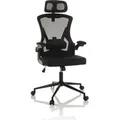 hjh OFFICE Profi Bürostuhl ARIGANO Ergonomischer Schreibtischstuhl mit Armlehnen Stoff / Netzstoff Schwarz Drehstuhl für Büro, Zuhause - Schwarz