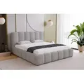 Doppelbett 200x200 cm Florent mit Bettkasten, Lattenrost - Bett Bouclé 200 x 200 cm, Hellgrau (Lambi 11) - Hellgrau