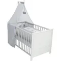 Roba Babybett, Weiß, Holzwerkstoff, Rechteckig, 70x140 cm, Babymöbel, Babybetten, Gitterbett