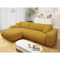 MIRJAN24 Ecksofa Fetrinu Maxi, mit Bettkasten und Schlaffunktion, L-Form, Wellenfeder, 274x145x82 cm gelb