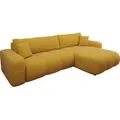 MIRJAN24 Ecksofa Furyn Maxi, Eckouch mit Bettkasten und Schlaffunktion, Ottomane universal, L-Form (Farbe: Velo 626) - Gelb