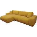 Mirjan24 Ecksofa, Gelb, Textil, 5-Sitzer, L-Form,L-Form, rund, 274x145 cm, Wohnzimmer, Sofas & Couches, Wohnlandschaften, Ecksofas