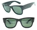 Ray Ban SONNENBRILLE SCHWARZ GRÜN WAYFARER RB 0840 901 MEGA 2132 BRILLE NEU 2140