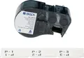Brady, M4-1-425-FP, Fahnen-Etiketten, P-Form, Polypropylen, weiß, matt, 29,97 x 20,02 mm, permanent (120 Etiketten) (177005)