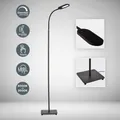 Stehlampe - 6,5W, 600lm, LED, dimmbar, schwenkbar, touch, CCT, Schwarz