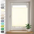 Sonello Plissee Klemmfix ohne Bohren 100cm x 160cm Creme Faltrollo Plisseerollo Jalousie für Tür & Fenster Blickdicht Sichtschutz Sonnenschutz Fertifplissee Rollo