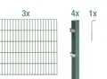 Alberts Doppelstabmattenzaun als Zaun-Komplettset grün Höhe 160 cm Länge 6 m