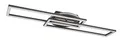 Reality Leuchten LED Deckenleuchte Twister R67183107, Metall Nickel matt, inkl. 30 Watt LED, Fernbedienung, Dimmer, Farbwechsel