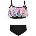 Aquarti Bustier-Bikini Aquarti Mädchen Bikini Set Bustier Bikinislip Zweiteiliger Badeanzug bunt|gelb|schwarz 146