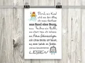 artissimo, Poster mit Spruch, Din A4, PE0101-DR, Durch ein Kind.., Bild mit Spruch, Spruchbild, Wandbild, Plakat, Kunstdruck, Sprüche, Wanddekoration, Kinderzimmer, Geschenk zur Geburt