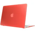 NALIA Hardcase kompatibel mit MacBook Air 13 Zoll (2015), Ultra-Slim Case Hülle Cover Schutzhülle Matt, Transparent Protector Sleeve Hartschale, Front& Backcover Laptop Tasche Skin Dünn, Farbe:Rot