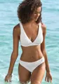 Triangel-Bikini-Top "Bubble", mit floraler Struktur, Gr. 34 - Cup C/D, creme Cup C/D