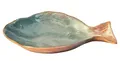 Ib Laursen Servierschale Ib Laursen - Schale Ocean Blue Fisch Fischform Medium Lang 20 cm Blau, Keramik