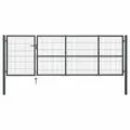 vidaXL Gartentor mit Pfosten Stahl 350 x 100 cm Anthrazit