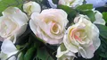 Spitze STRAUß Auto Schmuck Braut Paar Rose Deko Dekoration Hochzeit Car Auto Wedding Deko PKW (Lemon)