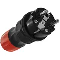 KEL Schutzkontakt Schuko Stecker 250V max. 16 A, IP54 Gummi Flexibler Outdoor 2 Polig Stecker Hermetisch Wasserdicht