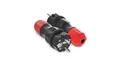 Gerade Stecker 16A 2P+Z 250V IP54 schwarz/rot EXTREM W-97977