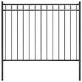 vidaXL Gartenzaun Stahl 1,7x1,2 m Schwarz