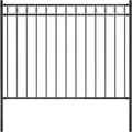 vidaXL Gartenzaun Stahl 1,81x1,2 m Schwarz 146314