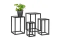 bremermann Blumenhocker 4er-Set, Metall-Blumenständer, Blumensäule schwarz