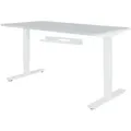KADIMA DESIGN Kabelkanal Schreibtisch 80x7x13 cm breit Untertisch Kabelführung weiß, Kabelmanagement Kabelwanne Pulverbeschichtet, Kabelschacht waagrecht