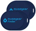 Musegear Schlüsselfinder mini mit Bluetooth App I Keyfinder laut für Handy in dunkelblau 2er Pack I Für iOS & Android I Schlüssel Finden