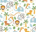 Kinder Tapete Vlies Tiere Dschungel weiß bunt AS Creation 38115-2 (4,49€/1qm)
